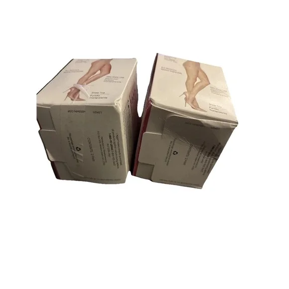 New 4 Pair WomenLeggs Silken mist Black Control Top Pantyhose Tights READ DESC - Picture 3 of 3